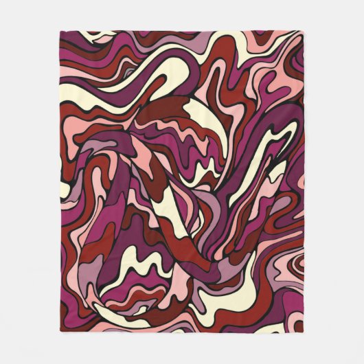 Couverture Polaire Ripple framboise (Devant)