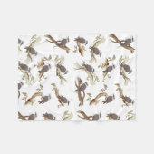 Couverture Polaire Rire Kookaburra Eucalyptus d'oiseaux australiens (Devant (Horizontal))