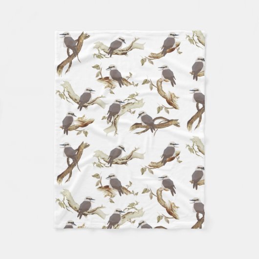 Couverture Polaire Rire Kookaburra Eucalyptus d'oiseaux australiens (Devant)