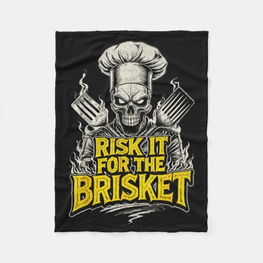 Couverture Polaire Risk It For The Brisket Funny Bbq Lovers Grill Smo (Devant)