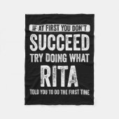 Couverture Polaire Rita If At First You Dont Succeed Try Doing What  (Devant)