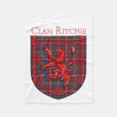 Couverture Polaire Ritchie Tartan Scottish Plaid Lion Rampant (Devant)