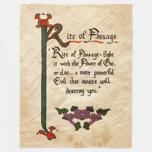 Couverture Polaire Rite De Passage (Devant)