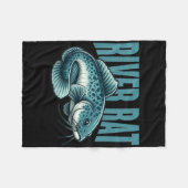 Couverture Polaire River Rat Catfish Fishing Fish Fisherman  (Devant (Horizontal))