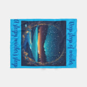 Couverture Polaire Rivière Abstraite Fierce avec les étoiles magiques (Devant (Horizontal))