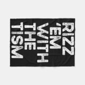 Couverture Polaire Rizz Em Avec La Sensibilisation sur l'autisme Drôl (Devant (Horizontal))