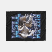 Couverture Polaire Rizz Em With The Tism Racoon For Men, Women, And K (Devant (Horizontal))
