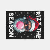 Couverture Polaire Rizz La Saison Drôle Noël Rizzmas Cool Père Noël (Devant (Horizontal))