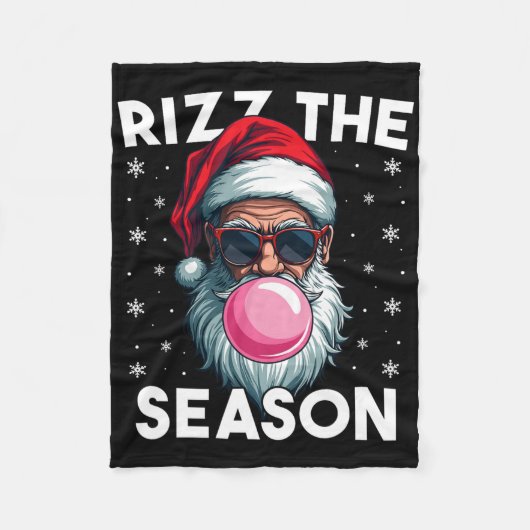 Couverture Polaire Rizz La Saison Drôle Noël Rizzmas Cool Père Noël (Devant)