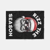 Couverture Polaire Rizz Saison Père Noël Joyeux Rizzmas Noël Rizz (Devant (Horizontal))