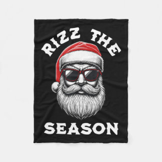 Couverture Polaire Rizz Saison Père Noël Joyeux Rizzmas Noël Rizz