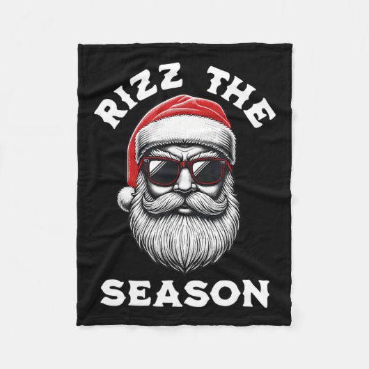 Couverture Polaire Rizz Saison Père Noël Joyeux Rizzmas Noël Rizz (Devant)