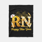 Couverture Polaire Rn Registered Nurse Happy New Year 2026 Fireworks (Devant)