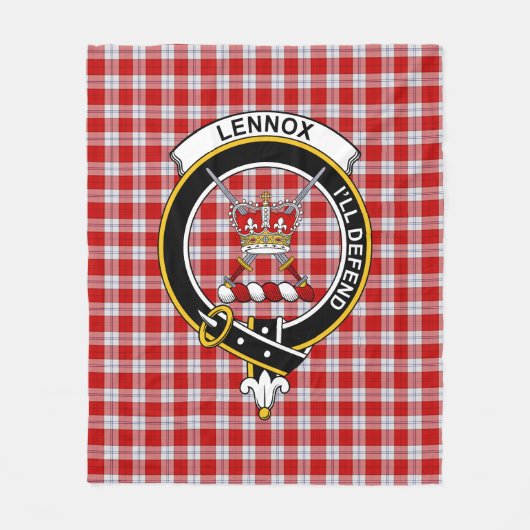 Couverture Polaire Robe Clan Lennox (Lennox Kincaid) Tartan Plaid (Devant)