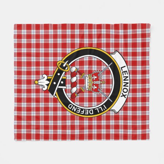 Couverture Polaire Robe Clan Lennox (Lennox Kincaid) Tartan Plaid (Devant (Horizontal))