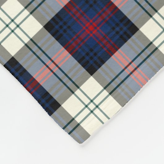 Couverture Polaire Robe Clan Sutherland Tartan bleu et blanc Plaid (Coin)