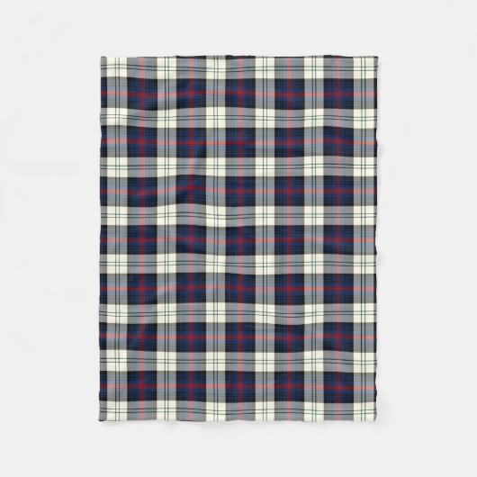 Couverture Polaire Robe Clan Sutherland Tartan bleu et blanc Plaid (Devant)