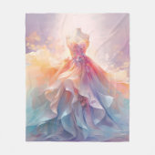 Couverture Polaire Robe de couture pastel rêveuse Art (Devant)