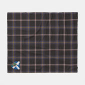 Couverture Polaire Robe de la marine écossaise bleu Tartan Plaid (Devant (Horizontal))