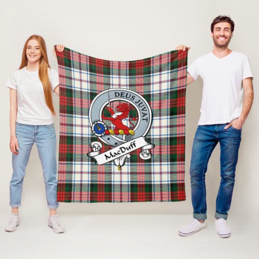 Couverture Polaire Robe MacDuff Clan moderne Badge Tartan Plaid (En situation)