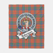 Couverture Polaire Robertson Ancien Clan Badge Tartan Plaid (Devant)