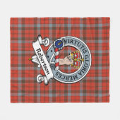 Couverture Polaire Robertson Patiné Clan Badge Tartan Plaid