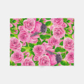 Couverture Polaire Robin rose et rose (Devant (Horizontal))