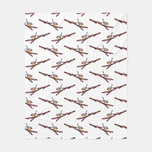 Couverture Polaire Robin sur Sakura (Devant)