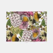 Couverture Polaire Robins dans le jardin (Devant (Horizontal))