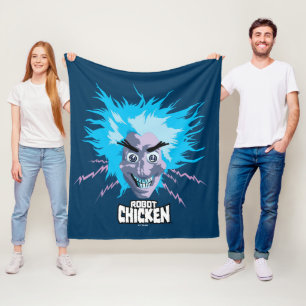 Couverture Polaire Robot Chicken Scientist Head Graphic