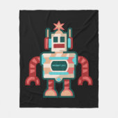 Couverture Polaire robot Noël (Devant)