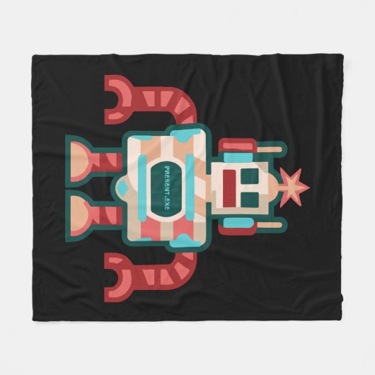 Couverture Polaire robot Noël (Devant (Horizontal))