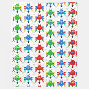 Couverture Polaire Robots colorés Couvercle Duvet pour enfants