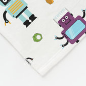 Couverture Polaire Robots multicolores mignons Motif robotique pour e (Coin)