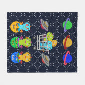 Couverture Polaire Robots, Planètes, Soucoupes volantes (Devant (Horizontal))