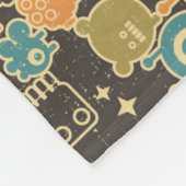 Couverture Polaire Robots sur brun (Coin)