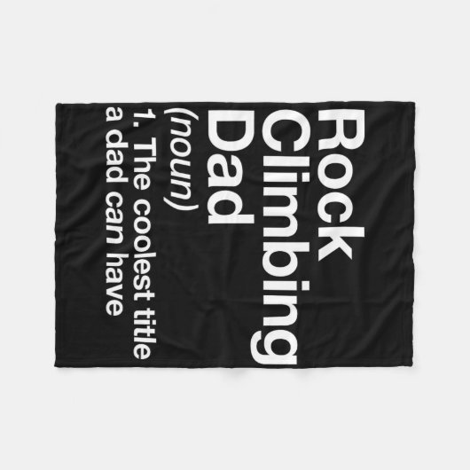 Couverture Polaire Rock Climbing Dad Definition Funny Sports (Devant (Horizontal))