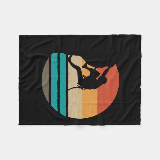 Couverture Polaire Rock Escalade Climber Retro (Devant (Horizontal))