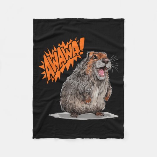 Couverture Polaire Rock Hyrax Lover Awawa Funny Groundhog Die Animal (Devant)