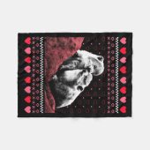 Couverture Polaire Rock Hyrax Valentine's Day Ugly Sweater Style (Devant (Horizontal))