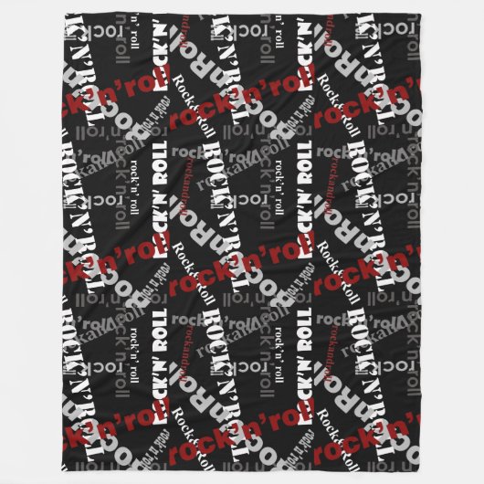 Couverture Polaire Rock motif Rock'n'Roll (Devant)