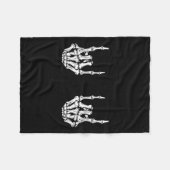 Couverture Polaire Rock Star Rock Skeleton Hands Rockfun Hallow (Devant (Horizontal))