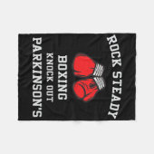 Couverture Polaire Rock Steady Boxing Knock Out Parkinsons (Devant (Horizontal))
