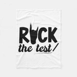 Couverture Polaire Rock The Test Test Test Examen Jour Pour L'Étudian
