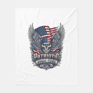 Couverture Polaire Rocker du bandana patriotique Old Glory musique ro