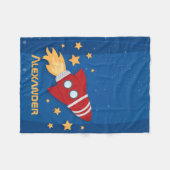 Couverture Polaire Rocket Ship et Stars (Devant (Horizontal))