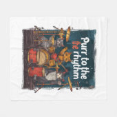 Couverture Polaire Rockin' Cat Band (Devant (Horizontal))