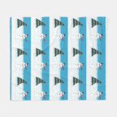 Couverture Polaire Rocking Dancing Snowman Noël Fleece Blanches (Devant (Horizontal))