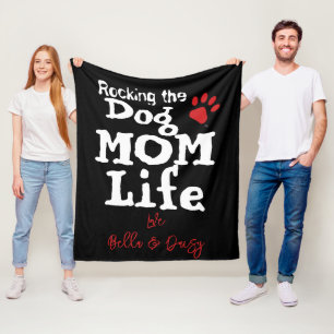 Couverture Polaire Rocking The Chig Maman Vie CHIEN NOM Empreinte de 