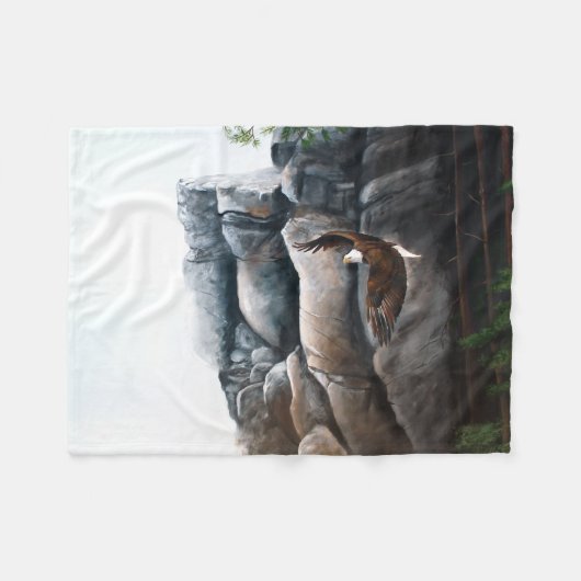 Couverture Polaire Rocks de vol de Bald Eagle (Devant (Horizontal))